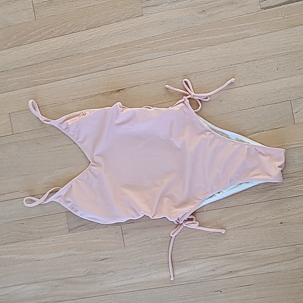 Mandalynn Light Pink One-Piece Bathing Suit with Side Ties